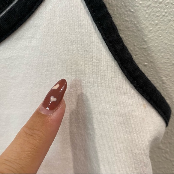 Adidas Logo Crop Top Spaghetti Strap Y2K White Black X-Small - Picture 5 of 8